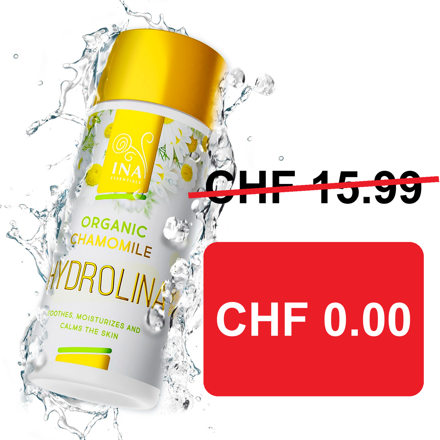 + Geschenk Bio Kamillenwasser - Hydrolina für Ekzeme und gereizte Haut