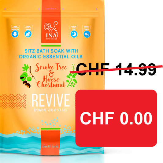 + Geschenk Revive - Badesalz mit Räucherbaum und Rosskastanie zur Krampfader- und Wochenbettpflege